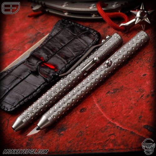 Fellhoelter CrafTiBolt Knife - Titanium Tumbled Dots