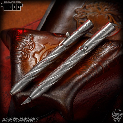 Fellhoelter CrafTiBolt Knife - Titanium Tumbled Spiral Fluted