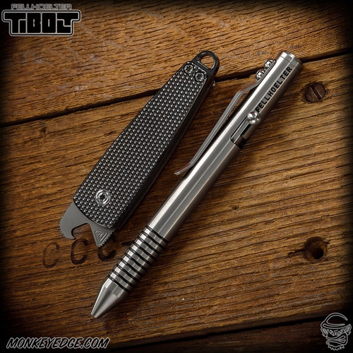 Fellhoelter TiBolt G2 Pen - Titanium Satin/Black Cerakote Cptn Axel Collab