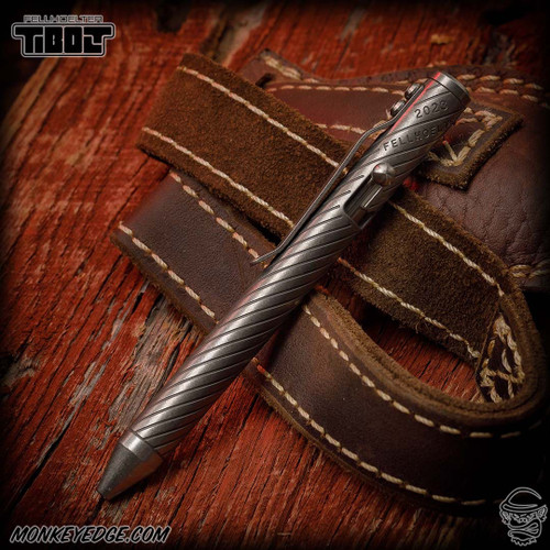 Fellhoelter TiBolt G2 Pen - Titanium Two Tone Spiral Engraved