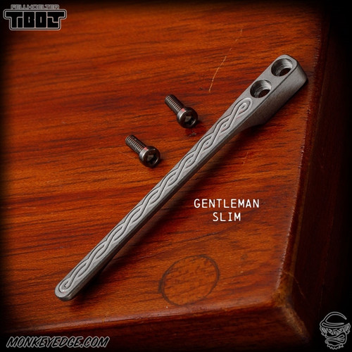 Fellhoelter TiBolt Machined Clip - Titanium Tumbled Celtic Gentleman