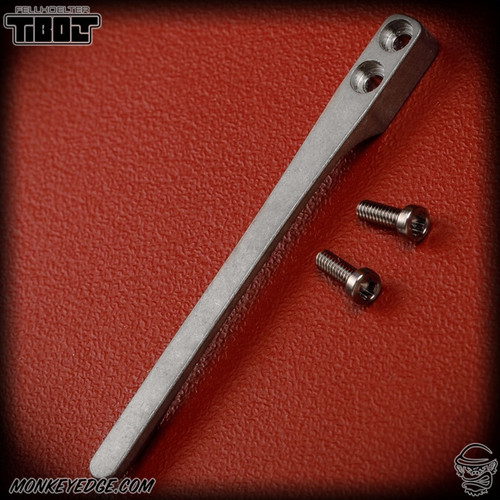Fellhoelter TiBolt Machined Clip - Titanium Tumbled Gentleman