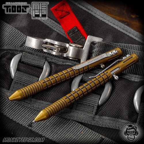 Fellhoelter TiBolt Pen - Brass Monkey Edge FRAG Pattern Vintage Finish (KW0198-MB602)