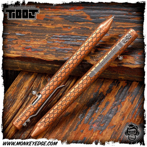 Fellhoelter TiBolt Pen - Copper Dragon Engraved (Dark)