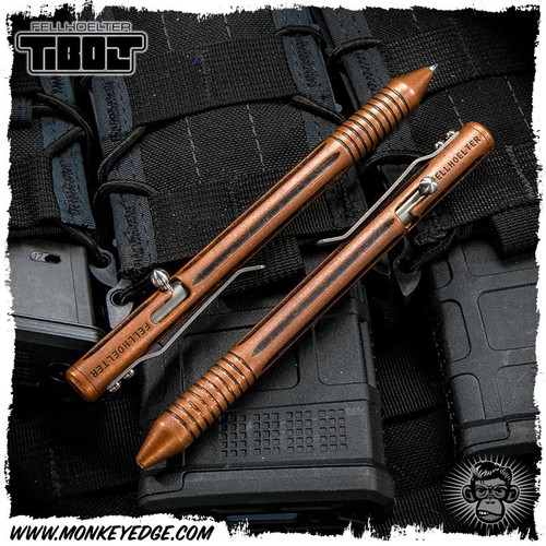 Fellhoelter TiBolt Pen - Copper Fluted Straight Vintage Finish