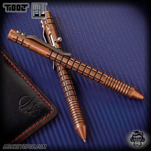 Fellhoelter TiBolt Pen - Copper Monkey Edge FRAG Pattern Vintage Finish (KW0206-MC843)