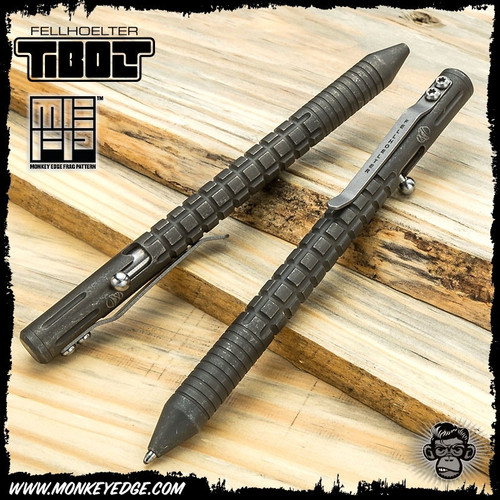 Fellhoelter TiBolt Pen - Titanium Battleground Monkey Edge FRAG Pattern