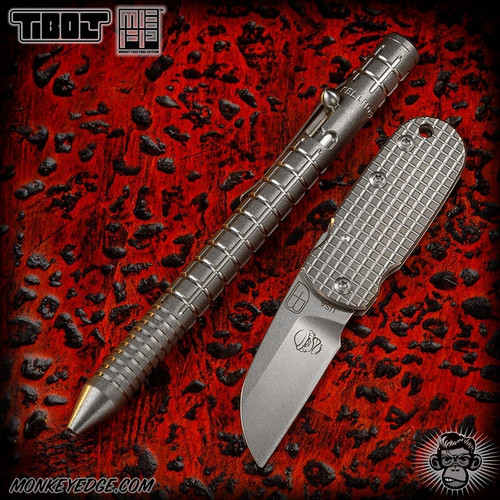 Fellhoelter TiBolt Pen - Titanium Monkey Edge FRAG Pattern (KW0328-MA1303)