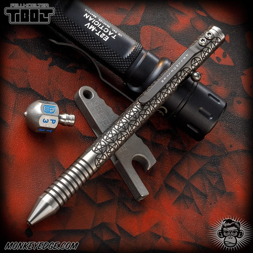 Fellhoelter TiBolt Pen - Titanium Two Tone Pentagram w/Rings (KW0261-MD368)