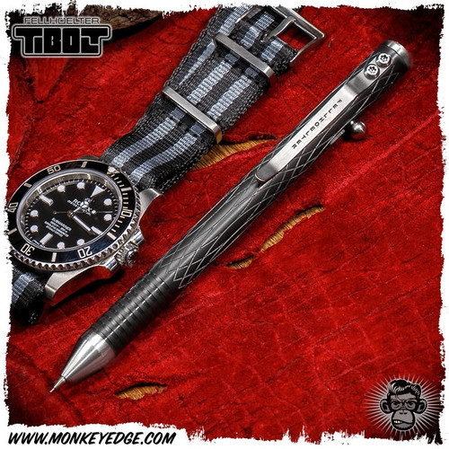 Fellhoelter TiBolt ReLeaded Pencil - Zirconium Engraved Spiral