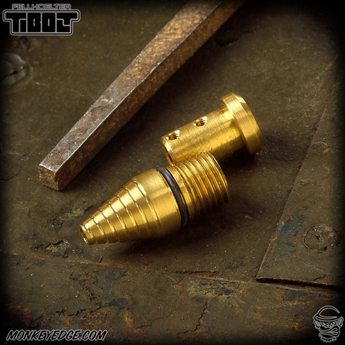 Fellhoelter TiBolt Tip + End Cap - Brass Spiral