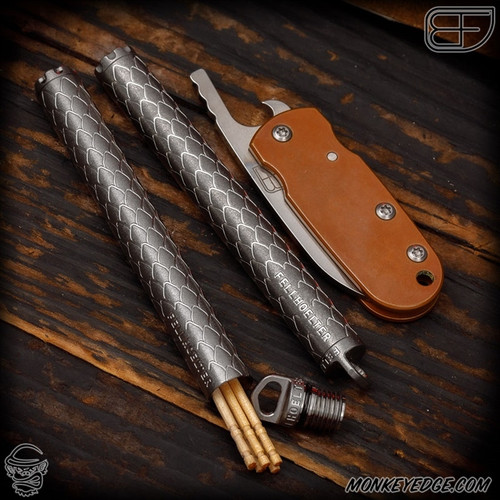 Fellhoelter TiCache - Titanium Tumbled Dragon Scale