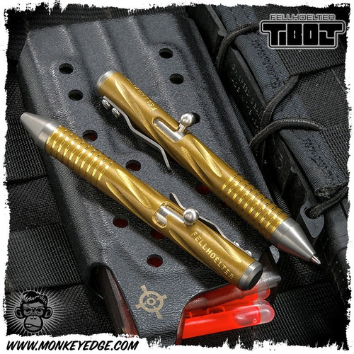 Fellhoelter TiNyBolt Pen - Brass/Ti Fluted Spiral
