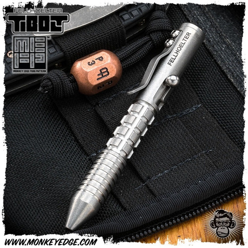 Fellhoelter TiNyBolt Pen - Titanium Monkey Edge FRAG Pattern