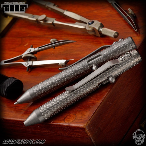 Fellhoelter TiNyBolt Pen - Titanium Tumbled Baby Dragon