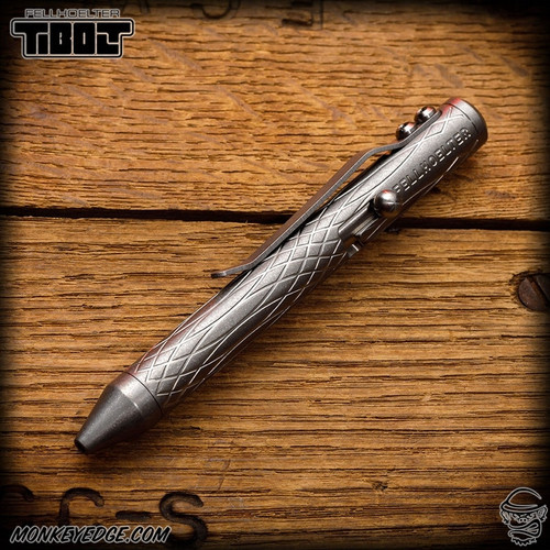 Fellhoelter TiNyBolt Pen - Titanium Tumbled Sine Waves