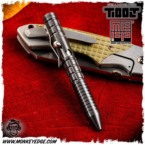 Fellhoelter TiNyBolt Pen - Zirconium Monkey Edge FRAG Pattern