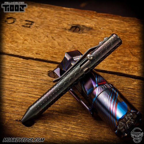 Fellhoelter TiNyBolt Pen - Zirconium Oil Slick Dragon w/Rings (KW0597-MA1552)
