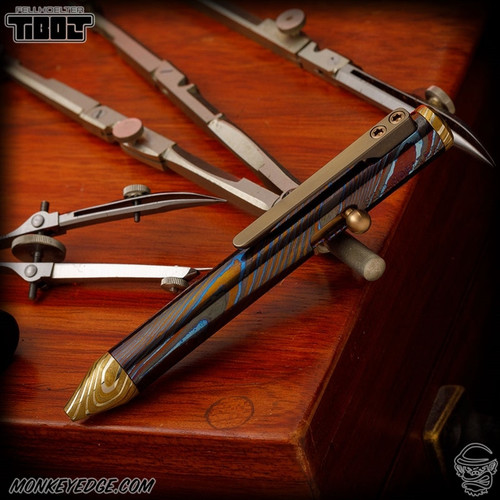 Fellhoelter TiNyBolt Pen - ZircuTi/Mokume w/Milled Clip
