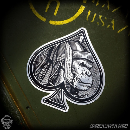 Monkey Edge Sticker - Ape of Spades Centurion