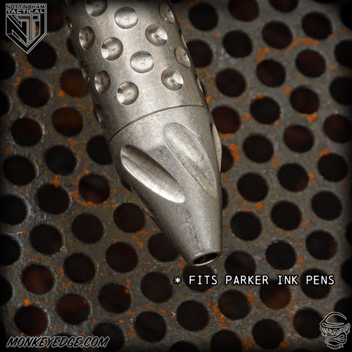 Nottingham Tactical: Machined Tip for Parker Pens - Tumbled Helix