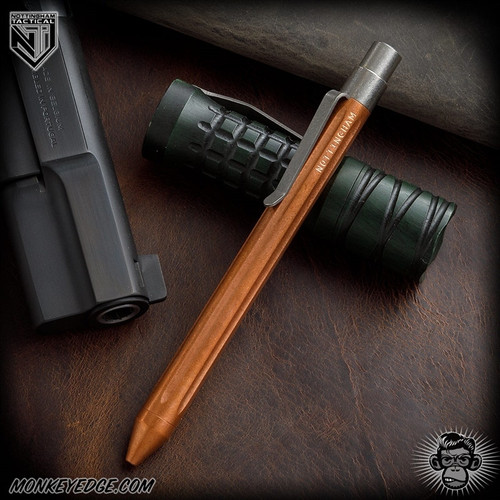 Nottingham Tactical: G2 Full Size Pen - Copper Tumbled Straight Fluted - TiClicker