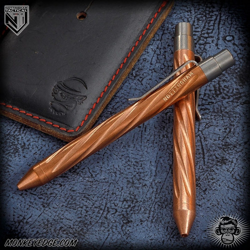 Nottingham Tactical: Standard Pen - Copper Tumbled Spiral Fluted - TiClicker