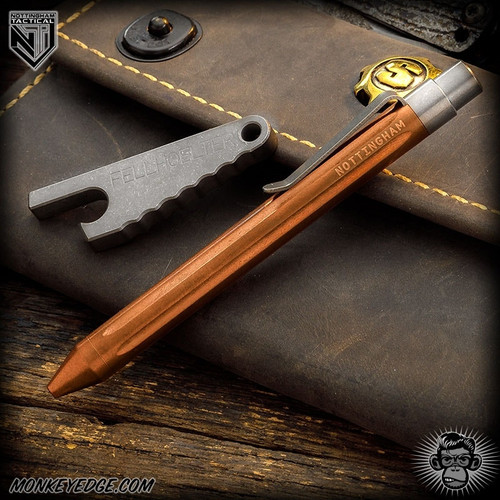 Nottingham Tactical: Standard Pen - Copper Tumbled Straight Fluted - TiClicker