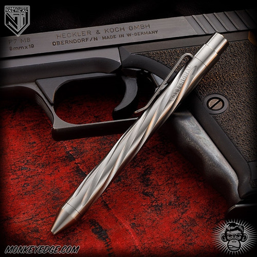 Nottingham Tactical: Standard Pen - Titanium Satin Spiral Fluted - TiClicker
