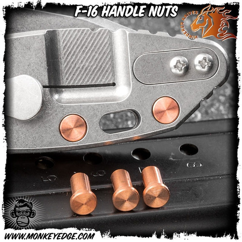 Hinderer Handle Nuts F-16: Copper - XM-18 3 Inch