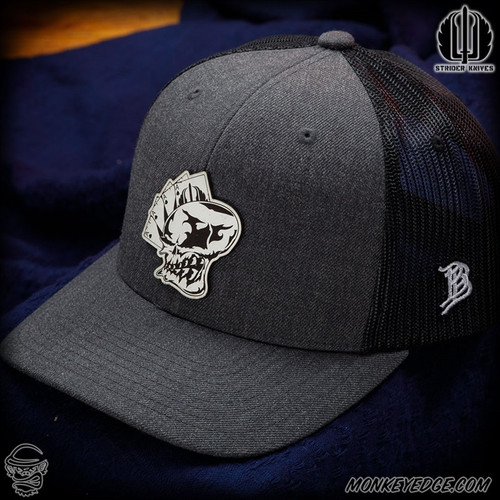 Strider Knives Hat: Fortune Favors - Gray/White