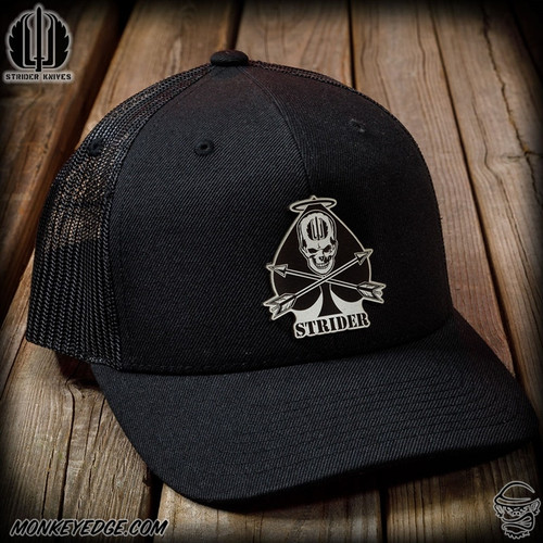 Strider Knives Hat: Ace of Spades Black/White