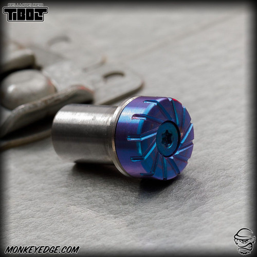 Fellhoelter TiBolt FAP Cap - Vortex Titanium Tumbled/Blurple