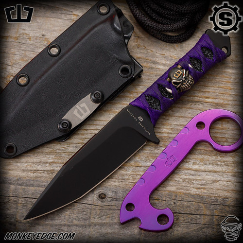 Blackside Customs Fedele X - Black PVD/Purple Cord Wrapped w/Starlingear Menuki