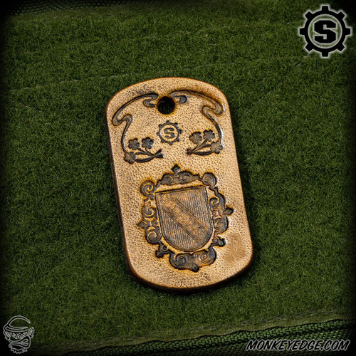 Starlingear Leather Patch: Dog Tag Fidelitas - Tan (SG3369)