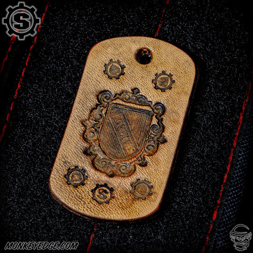 Starlingear Leather Patch: Dog Tag Fidelitas - Tan (SG3354)