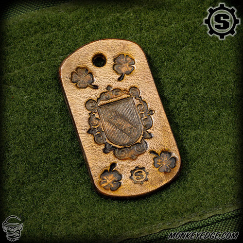 Starlingear Leather Patch: Dog Tag Fidelitas - Tan (SG3367)