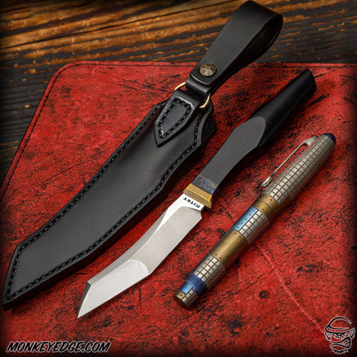 MITKY Custom Knives: Custom Fixed Blade - Compound Grind/Carbon Fiber (MIT0001-MW1125)
