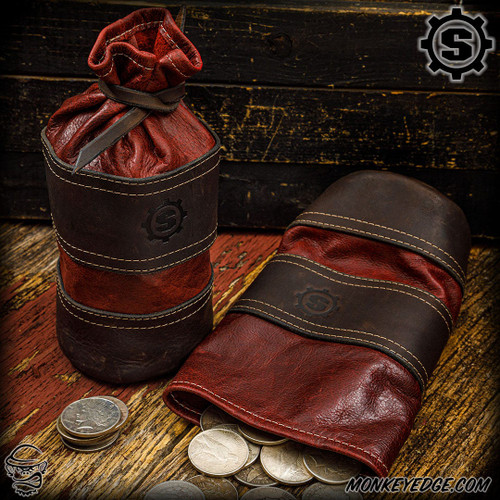 Starlingear Leather Bullion Bag: Burgundy/Brown