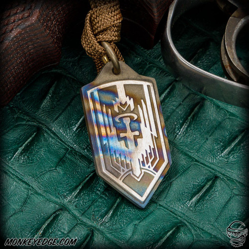Bawidamann Pendant Archangel Michael - Titanium Ghost Flamed