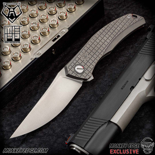 Shirogorov Knives: Quantum Monkey Edge FRAG Pattern - Tumbled