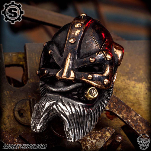 Starlingear Bead: Monkey Barbarian - Silver/Copper/Brass Cigar