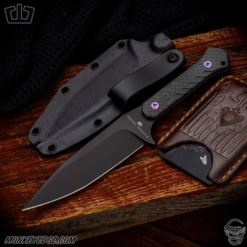 Blackside Customs Fedele X - Black DLC/Carbon Fiber w/Purple Ti Hardware