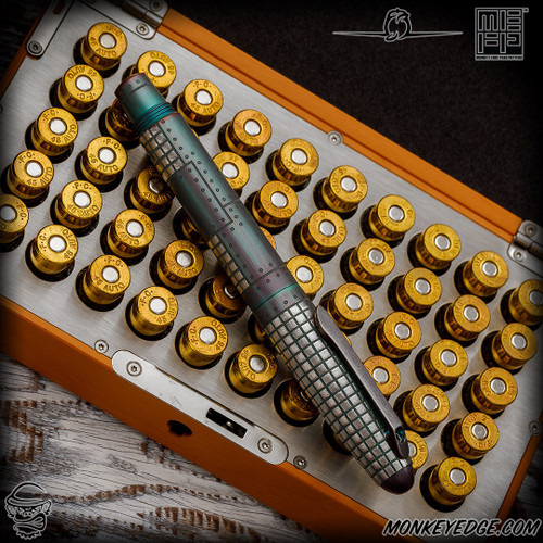 Dmitry Streltsov Pen: Ace - Titanium Satin/Green Monkey Edge FRAG Pattern
