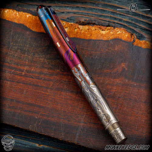 Dmitry Streltsov Pen: Ace Knight - Titanium Engraved (DSP0436-MQ231)