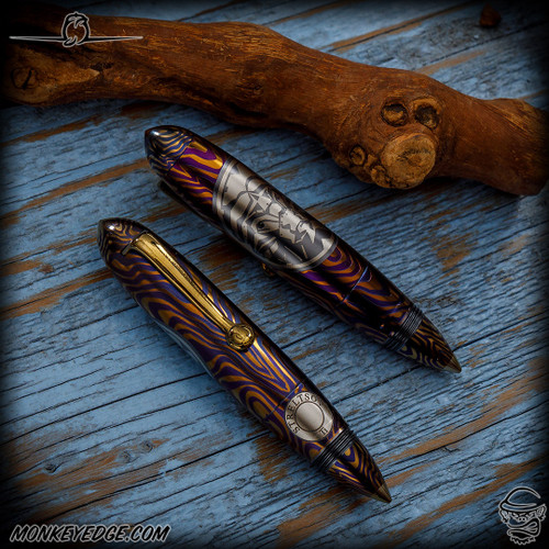 Dmitry Streltsov Pen: Zeppelin Safari - Titanium African Buffalo Engraved