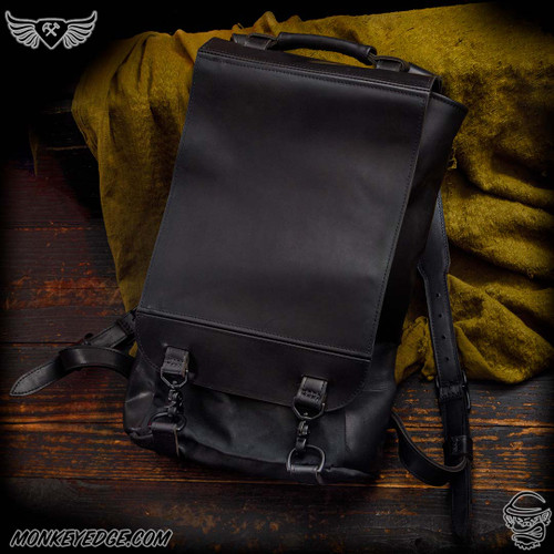 Chattanooga Leather Works: EJ Flip Top Ruck Pack - Canvas/Leather