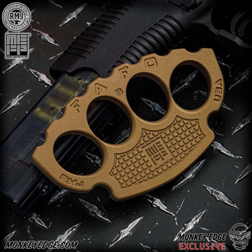 RMJ Tactical: Gold Point Lil' Buster - Shmedium Aluminum/Bronze Cerakote Monkey Edge FRAG Pattern