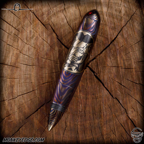 Dmitry Streltsov Pen: Zeppelin Safari - Titanium Leopard Engraved