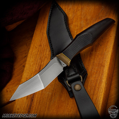 MITKY Custom Knives: Custom Fixed Blade - Compound Grind/Brass